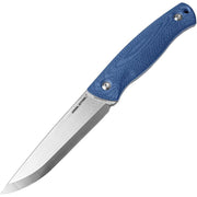 Cuchillo PATHFINDER hoja fija denim azul, acero sueco y funda de nylon
