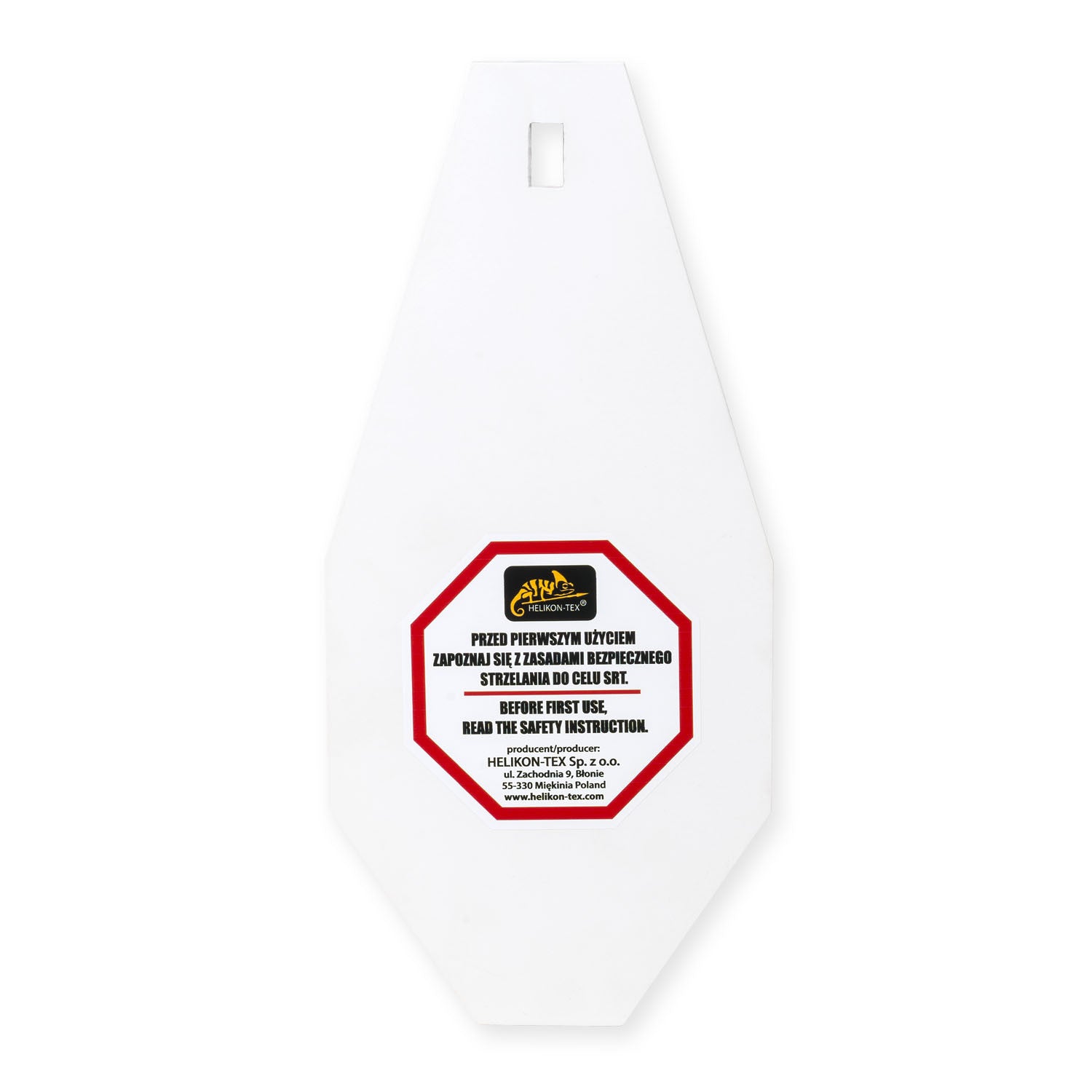 Gong de acero SRT MINI ALPHA blanco Helikon-Tex, Hardex 600, resistente hasta calibre .308 (no AP)