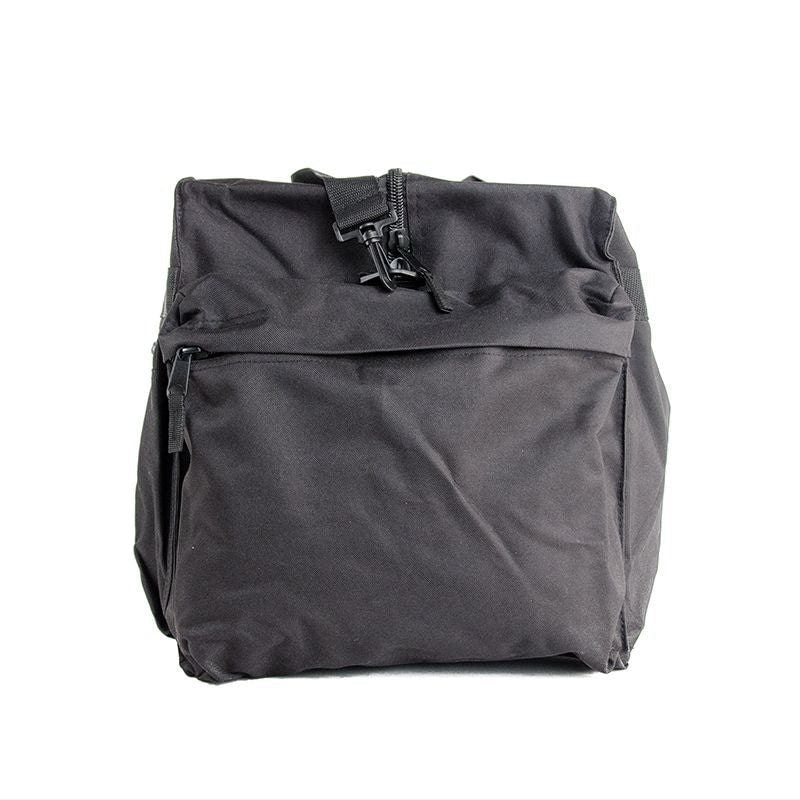 Bolsa de transporte STRONG 80L negra, reforzada con cremalleras extra fuertes y poliéster con revestimiento