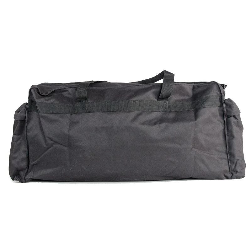Bolsa de transporte STRONG 80L negra, reforzada con cremalleras extra fuertes y poliéster con revestimiento