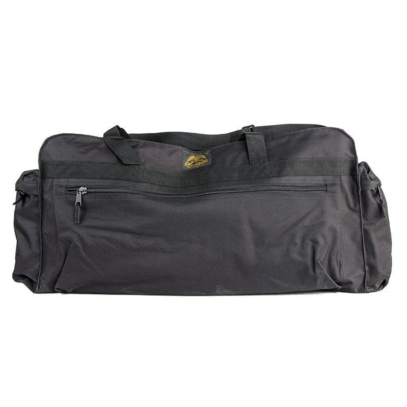 Bolsa de transporte STRONG 80L negra, reforzada con cremalleras extra fuertes y poliéster con revestimiento