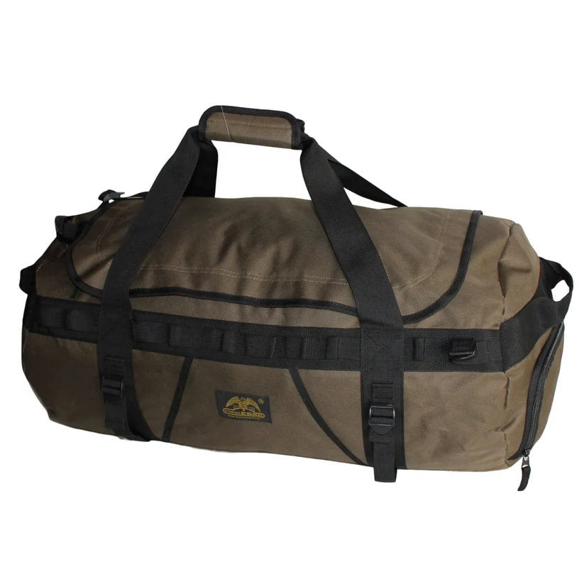 Bolsa de viaje verde 60 cm 60 L de poliéster resistente, convertible a mochila