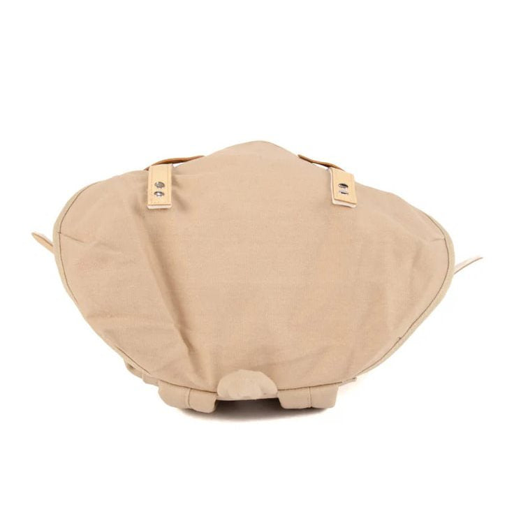 Mochila HIKING 15l azul con detalles en piel bovina y correas de cuero forradas en fieltro