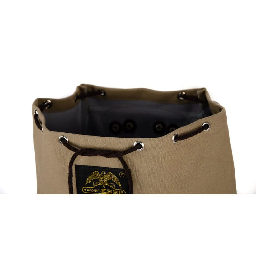 Mochila TRUCKSACK 14l verde de lona con fondo y correas de piel