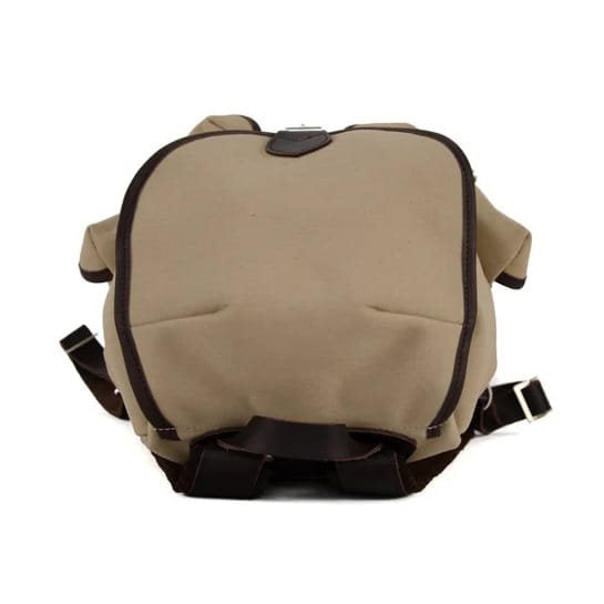 Mochila TRUCKSACK 14l verde de lona con fondo y correas de piel