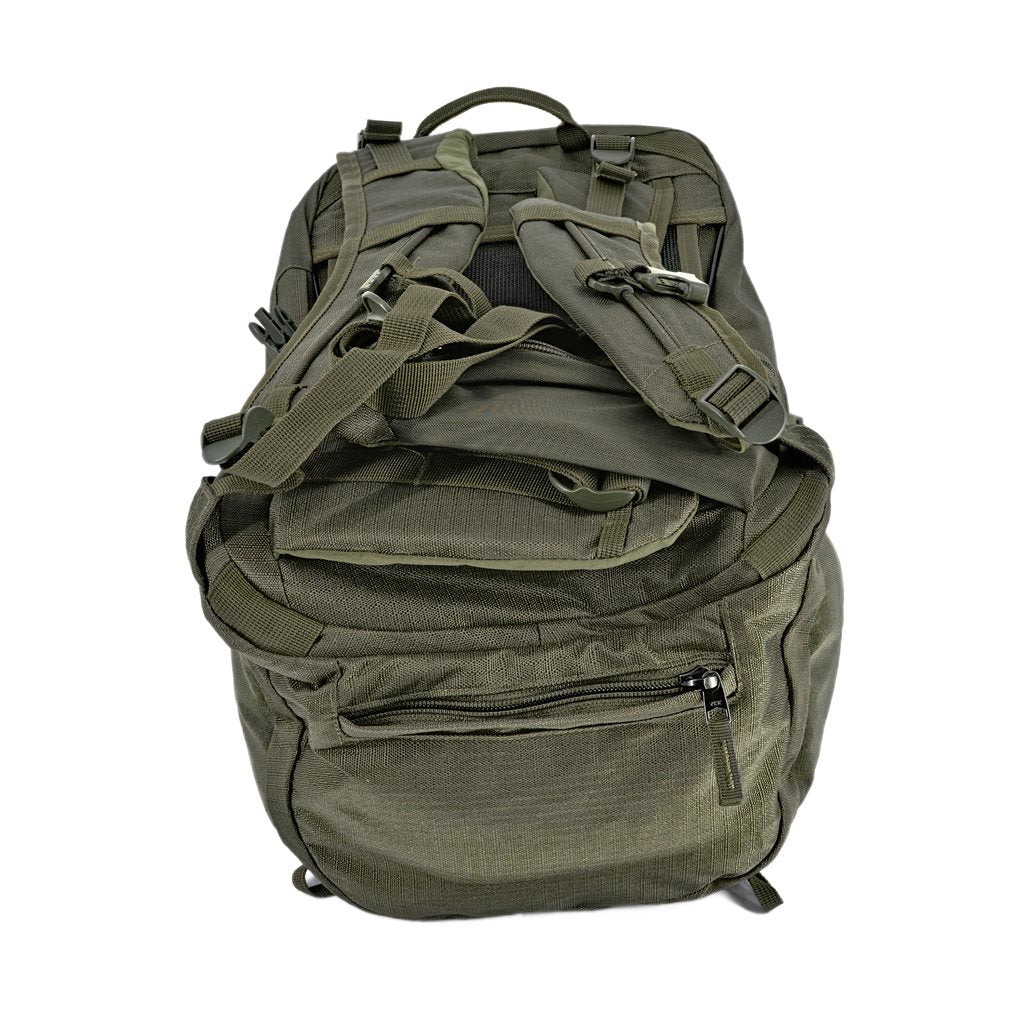 Mochila HIKING 25L verde, mochila de día con refuerzo y sistema de espalda ventilado