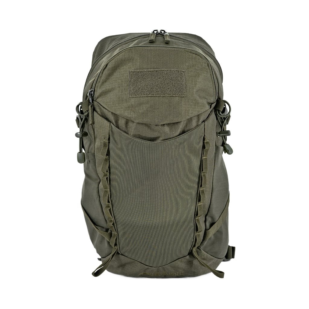 Mochila HIKING 25L verde, mochila de día con refuerzo y sistema de espalda ventilado
