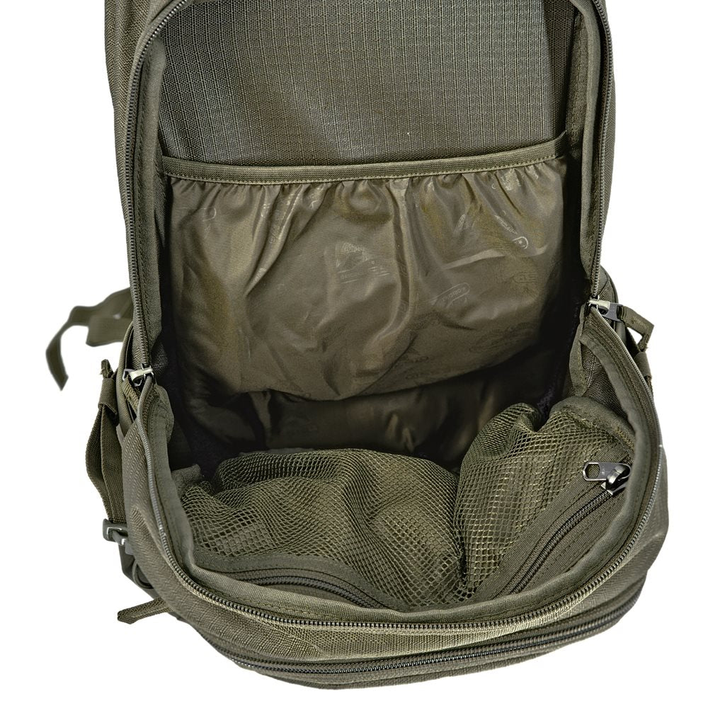 Mochila HIKING 25L verde, mochila de día con refuerzo y sistema de espalda ventilado