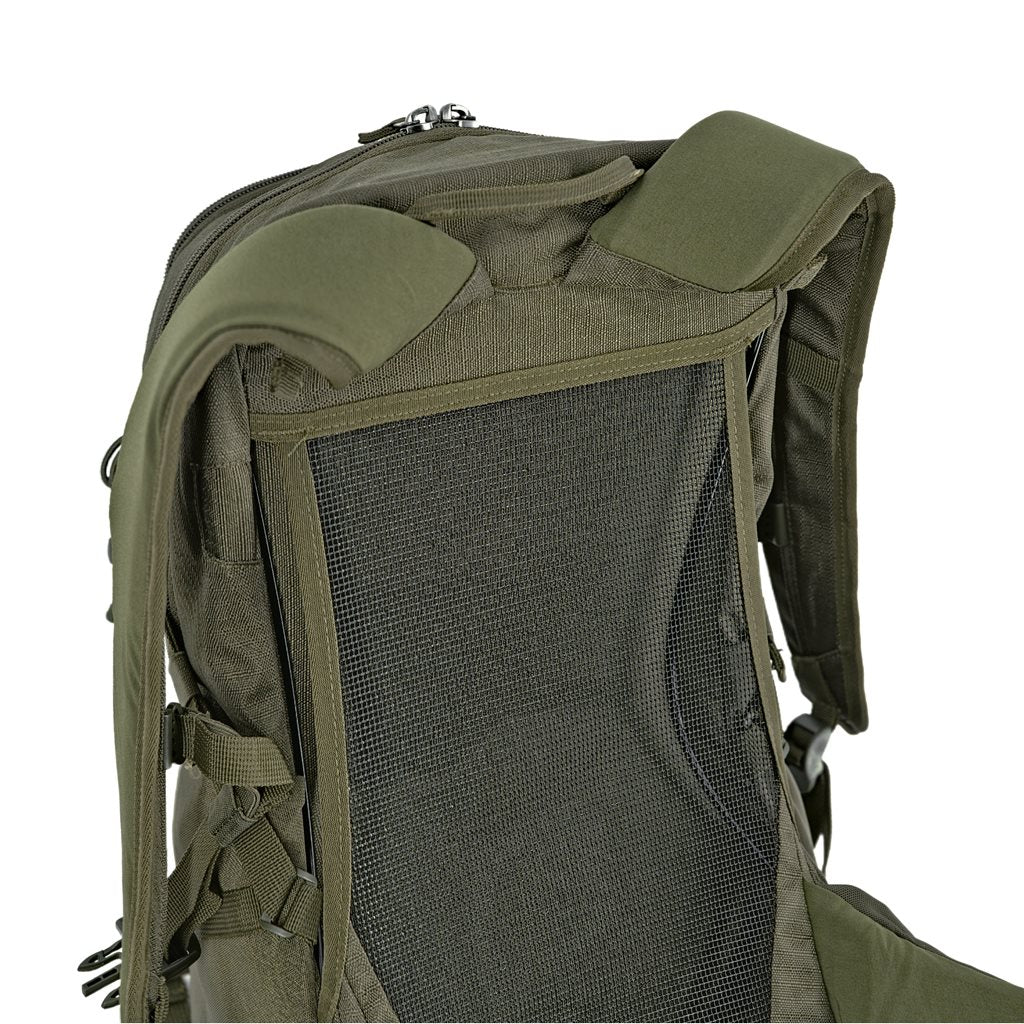 Mochila HIKING 25L verde, mochila de día con refuerzo y sistema de espalda ventilado