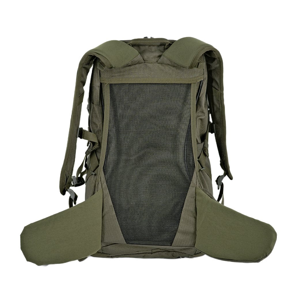 Mochila HIKING 25L verde, mochila de día con refuerzo y sistema de espalda ventilado