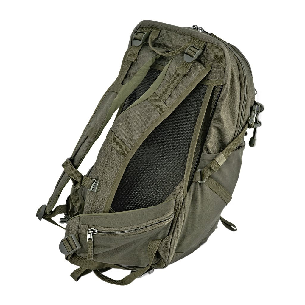 Mochila HIKING 25L verde, mochila de día con refuerzo y sistema de espalda ventilado