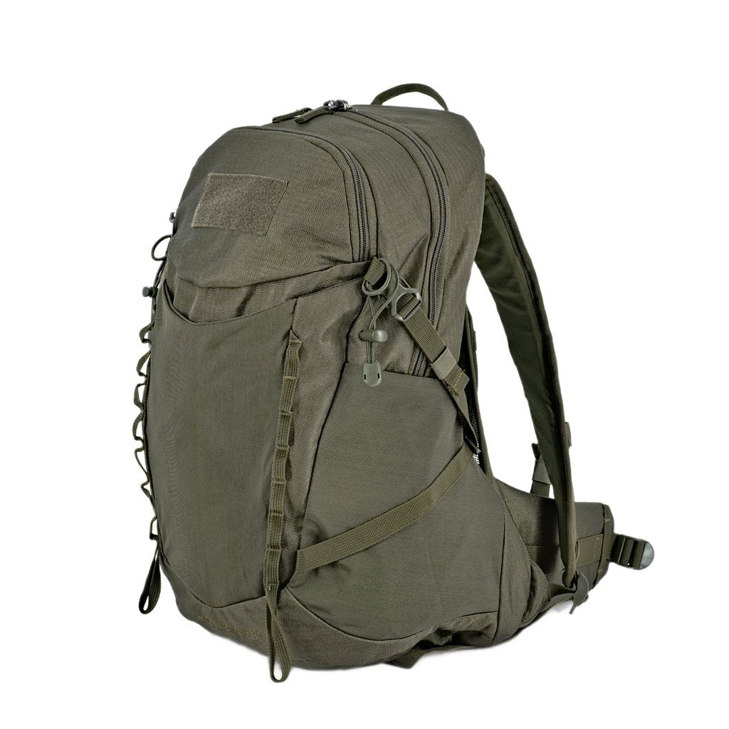 Mochila HIKING 25L verde, mochila de día con refuerzo y sistema de espalda ventilado
