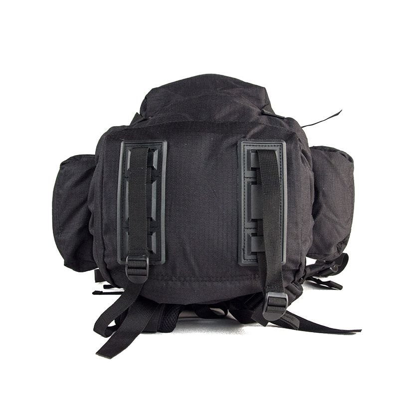 Mochila SQUAD 34L negra con funda protectora, carga superior, uso militar y civil