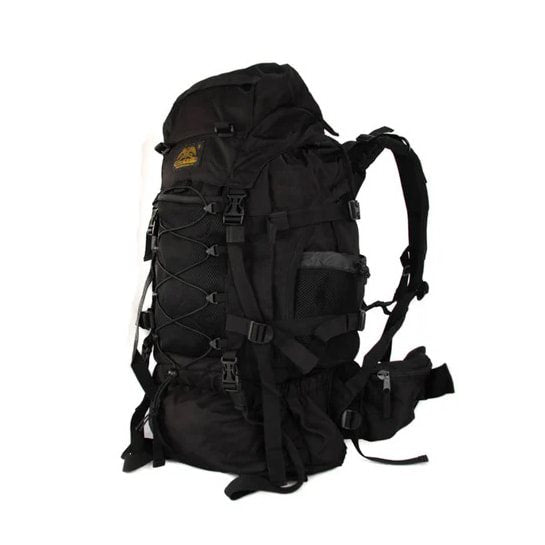 Mochila TOUR 65L Negra, krosna de dos compartimentos con armazón interior (RU75-SW)