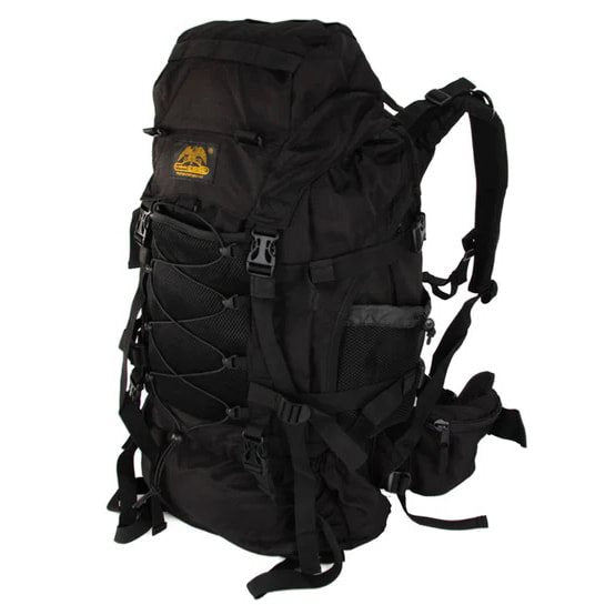 Mochila TOUR 65L Negra, krosna de dos compartimentos con armazón interior (RU75-SW)
