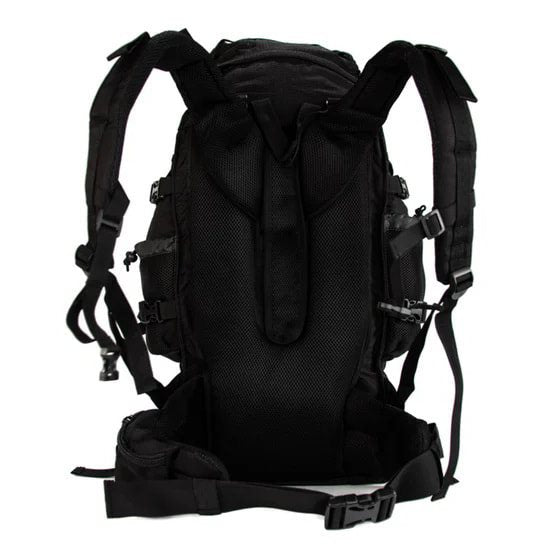 Mochila TOUR 65L Negra, krosna de dos compartimentos con armazón interior (RU75-SW)