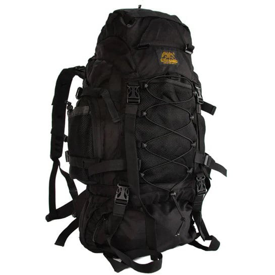 Mochila TOUR 65L Negra, krosna de dos compartimentos con armazón interior (RU75-SW)