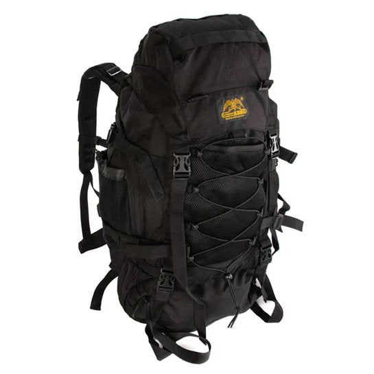 Mochila TOUR 65L Negra, krosna de dos compartimentos con armazón interior (RU75-SW)