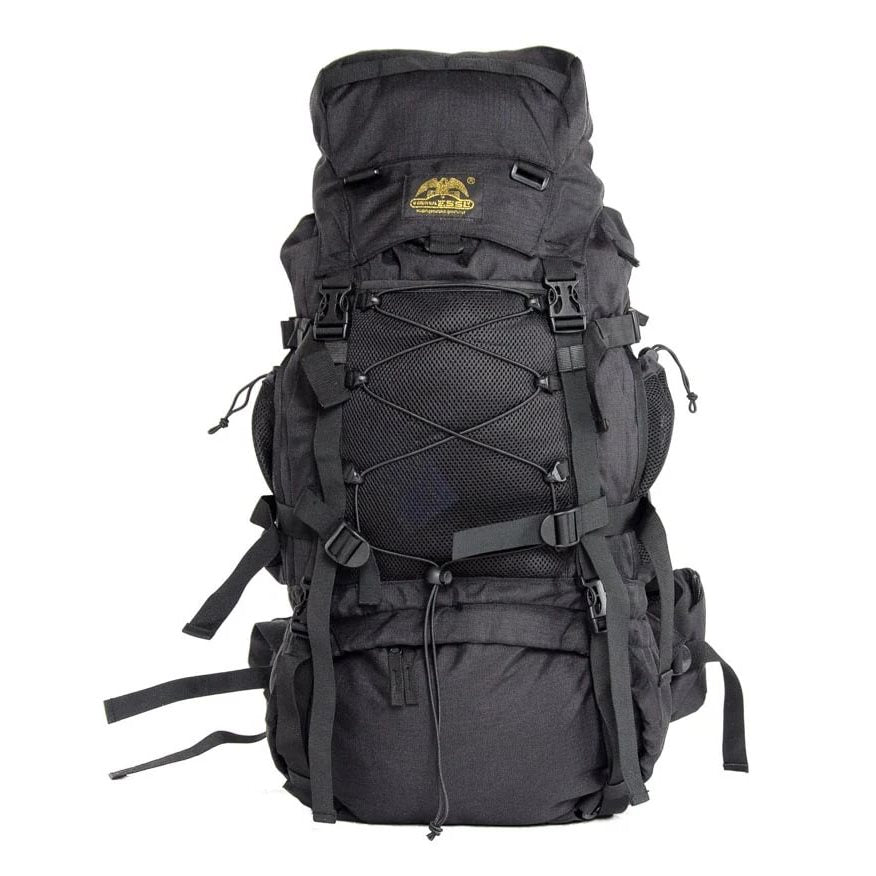 Mochila TOUR 65L Negra, krosna de dos compartimentos con armazón interior (RU75-SW)