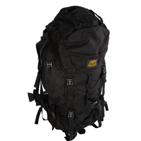 Mochila trekking 85L verde, doble compartimento con sistema dorsal ajustable