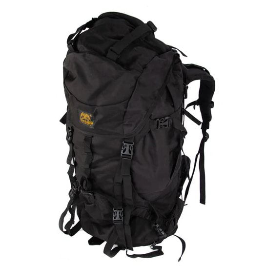 Mochila trekking 85L verde, doble compartimento con sistema dorsal ajustable