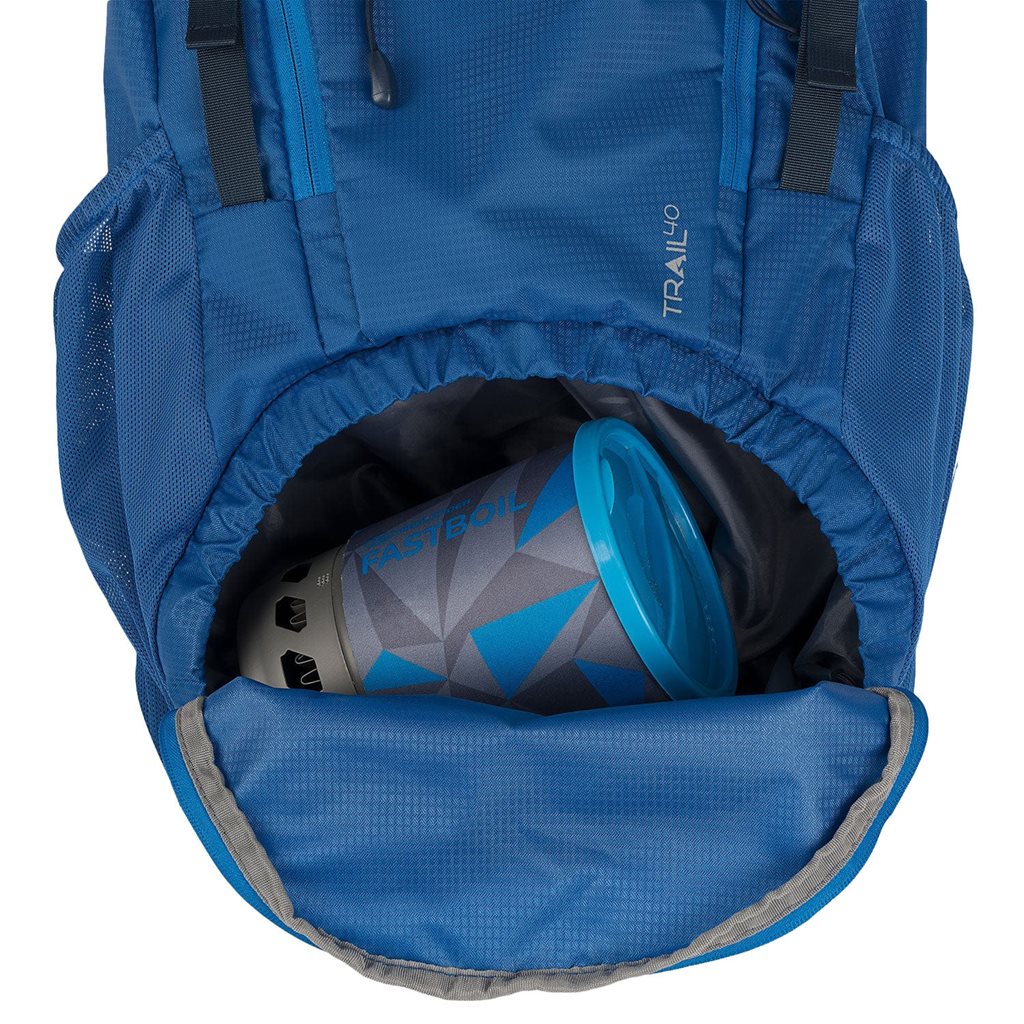 Mochila mujer TRAIL 40 L negra, duradera y repelente al agua