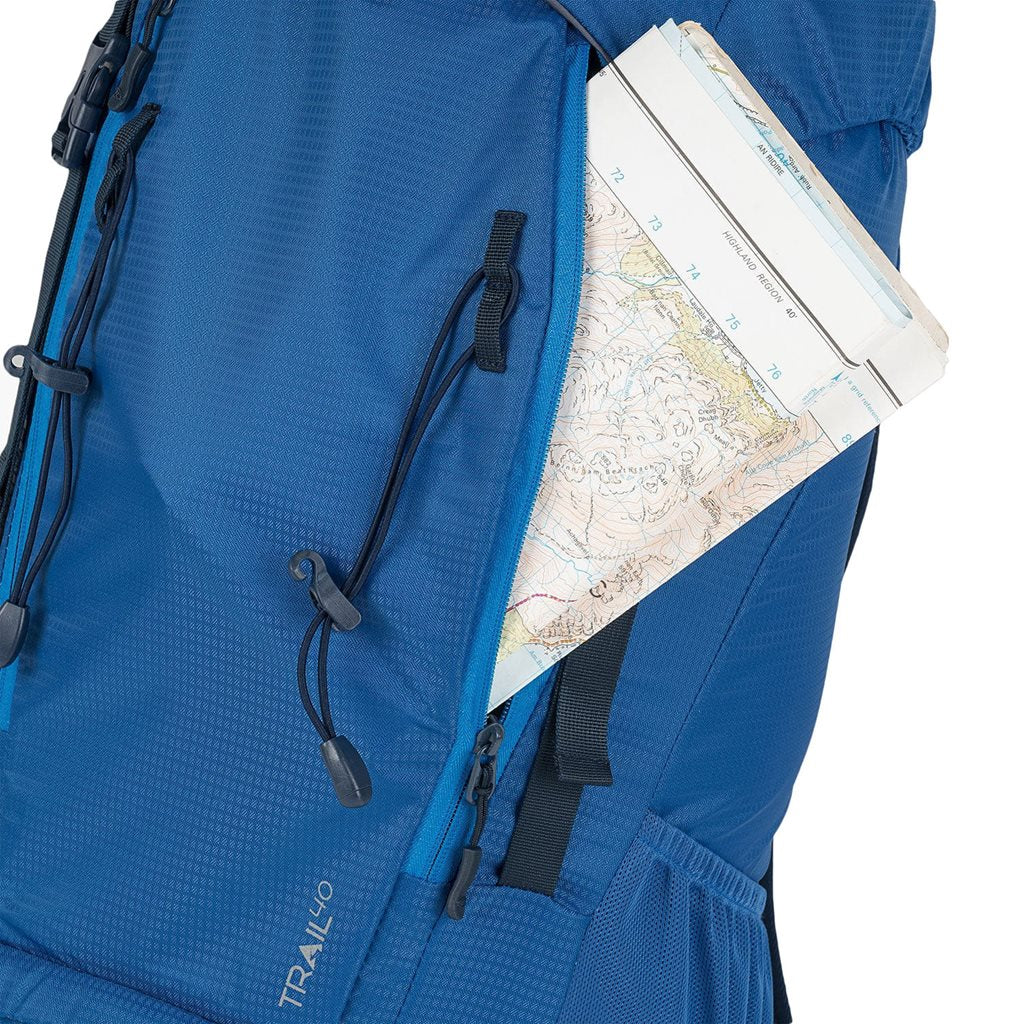 Mochila mujer TRAIL 40 L negra, duradera y repelente al agua