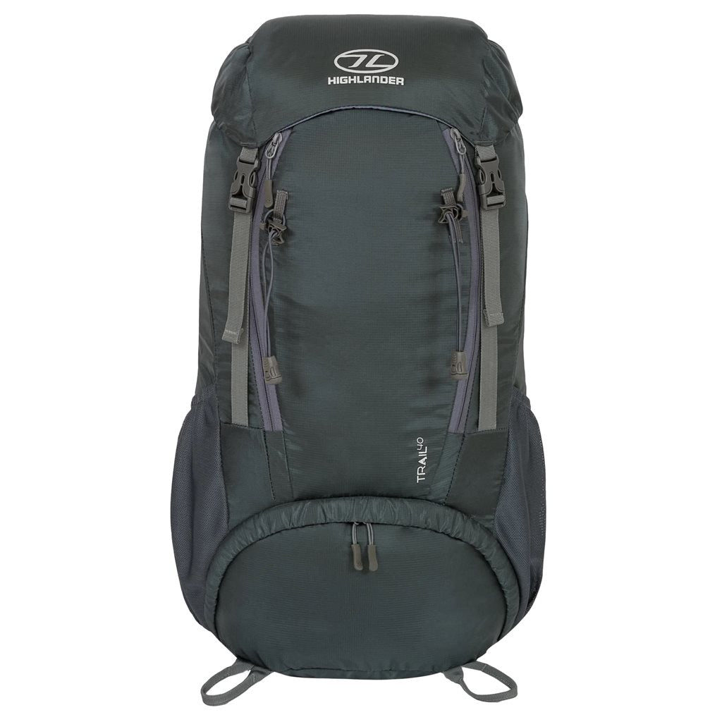 Mochila de mujer TRAIL 40 L negra - vista frontal