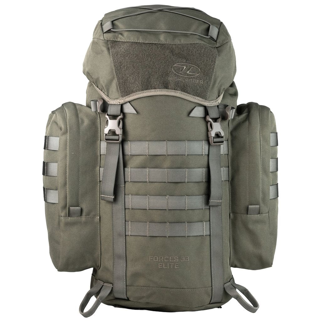 Mochila FORCES ELITE 33 litros negra, vista frontal