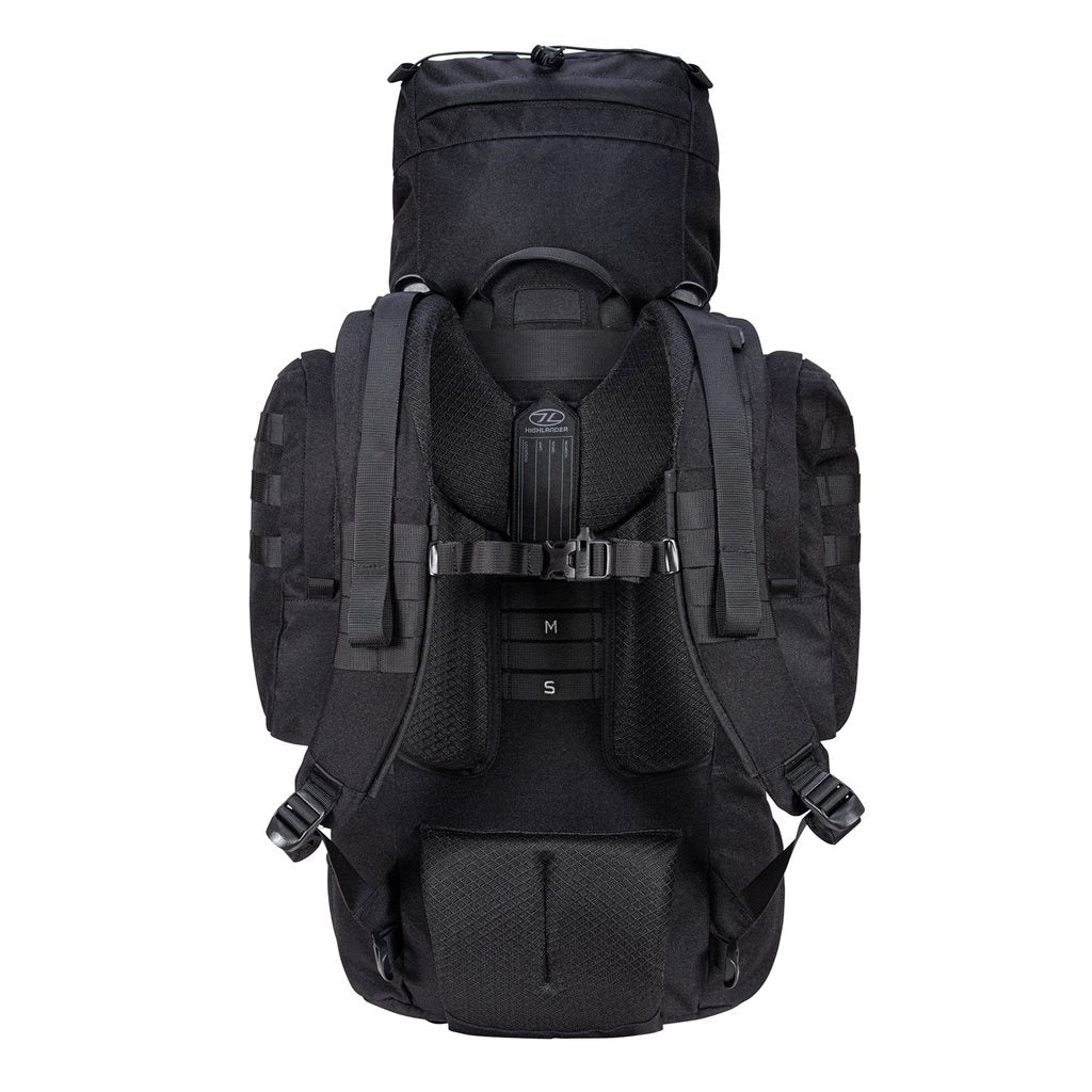 Mochila FORCES ELITE 66 L negra - ligera y resistente para uso táctico y outdoor