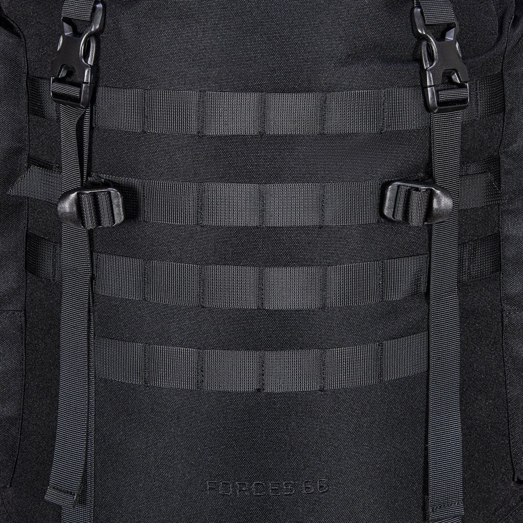 Mochila FORCES ELITE 66 L negra - ligera y resistente para uso táctico y outdoor