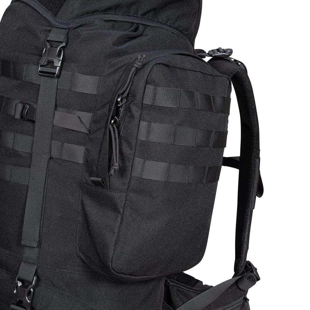 Mochila FORCES ELITE 66 L negra - ligera y resistente para uso táctico y outdoor