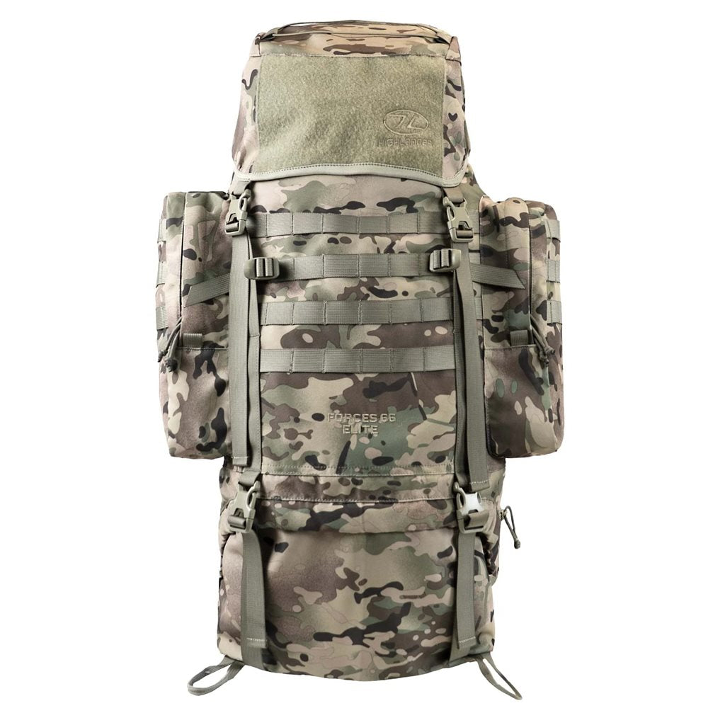 Mochila FORCES ELITE 66 L negra - ligera y resistente para uso táctico y outdoor