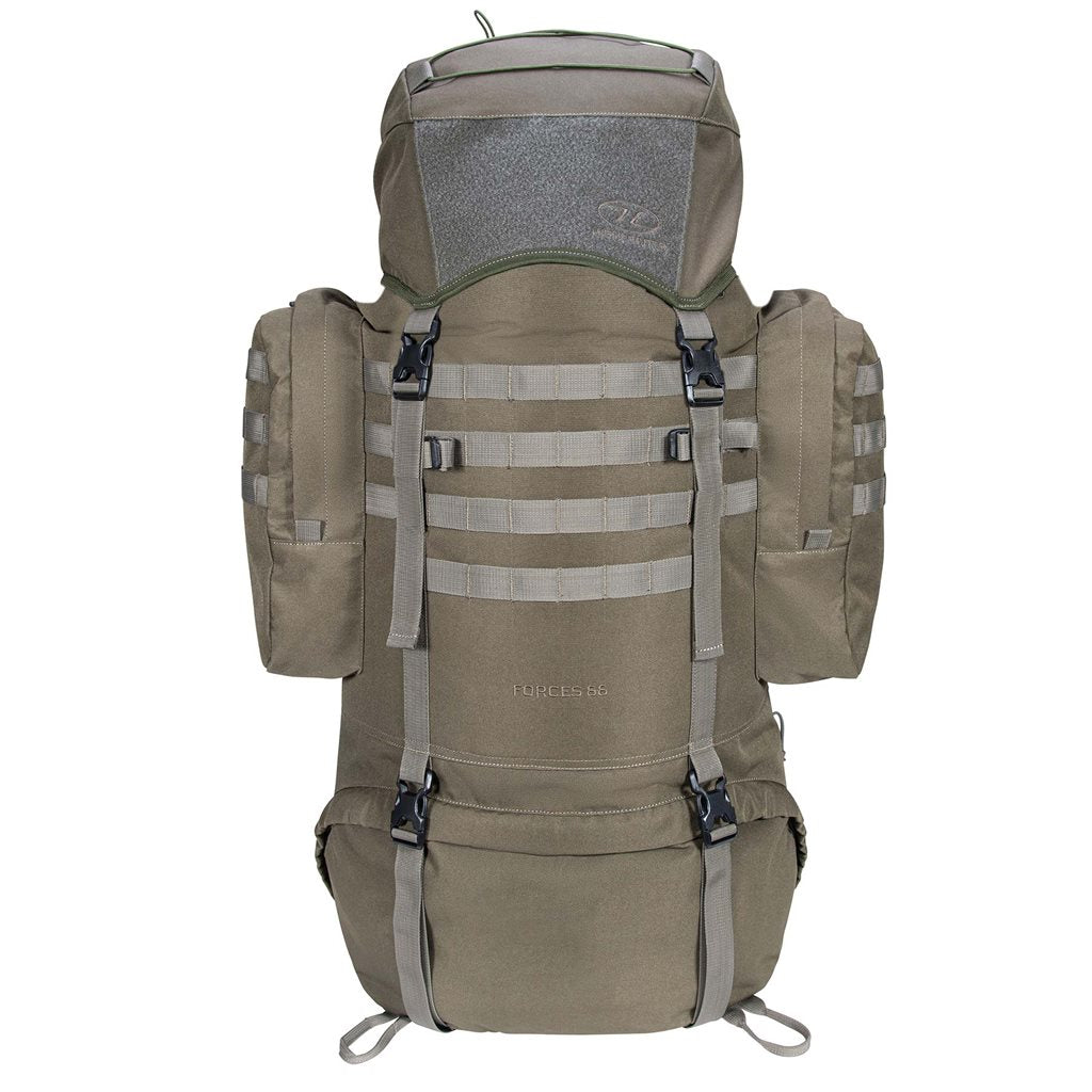 Mochila FORCES ELITE 66 L negra - ligera y resistente para uso táctico y outdoor
