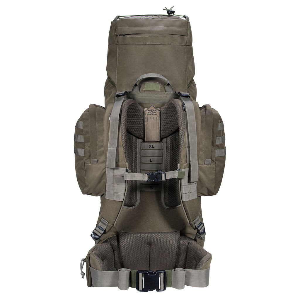 Mochila FORCES ELITE 88 L negra, ligera y resistente para uso tactico y outdoor