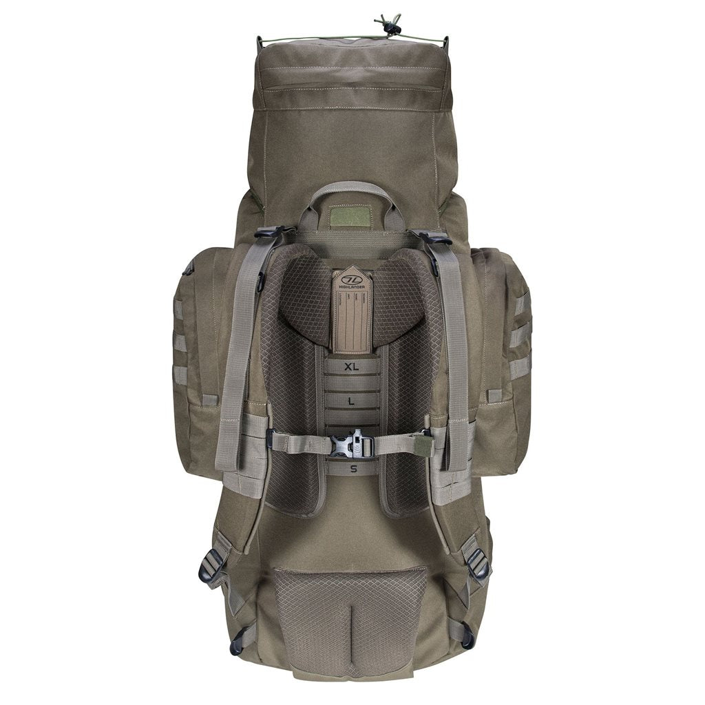 Mochila FORCES ELITE 88 L negra, ligera y resistente para uso tactico y outdoor