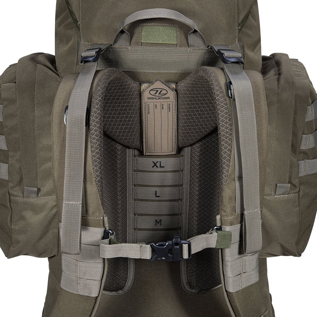 Mochila FORCES ELITE 88 L negra, ligera y resistente para uso tactico y outdoor