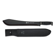 Machete K25 31800 con hoja de 36 cm en acero 440, recubrimiento titanio y empuñadura de goma, incluye funda