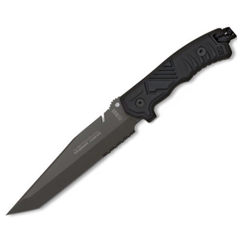 Navaja táctica RUI 31868 negra con funda de nylon
