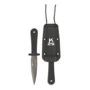 Daga de cuello K25 31898 negra con funda kydex y empuñadura plástica