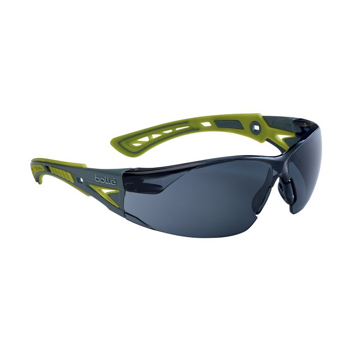 Gafas protectoras Bollé RUSH+ SMALL verdes con lentes ahumadas