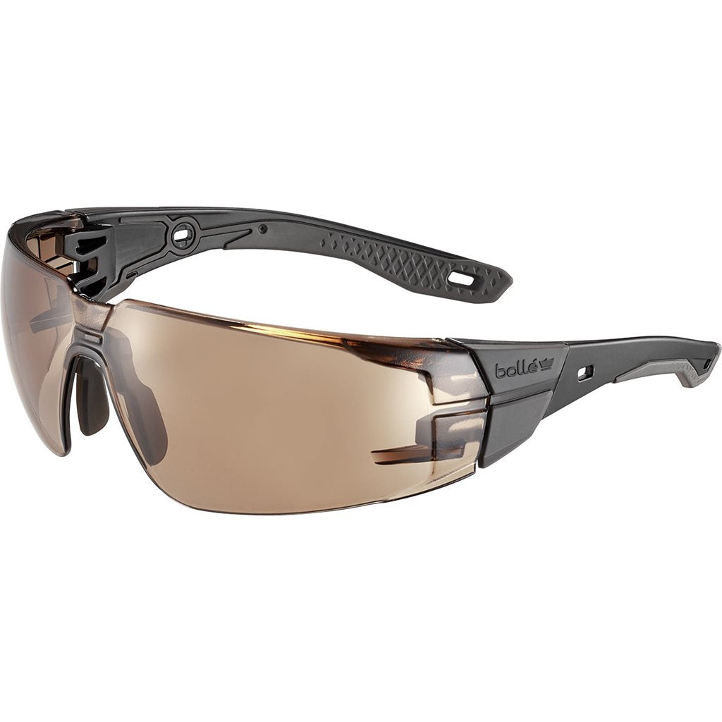 Gafas de protección RUSH+ 2.0 BRONZE, lentes negras, talla M/L