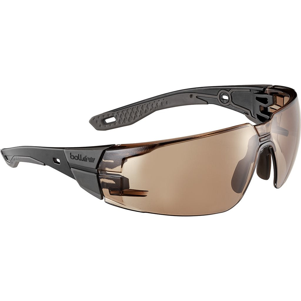 Gafas de protección RUSH+ 2.0 BRONZE, lentes negras, talla M/L