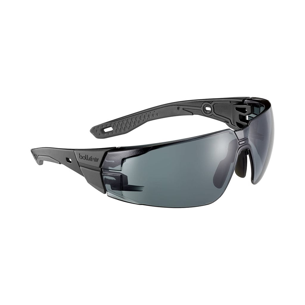 Gafas de protección RUSH+ 2.0 lentes ahumadas negras talla S