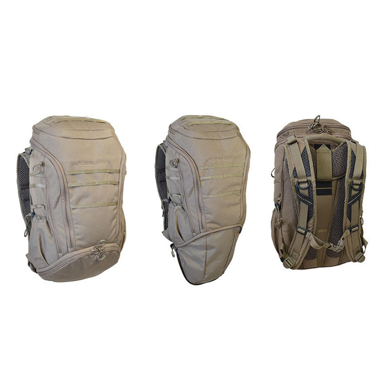 Mochila S27 LITTLE TRICK gris/verde con apariencia discreta y opción de porte oculto