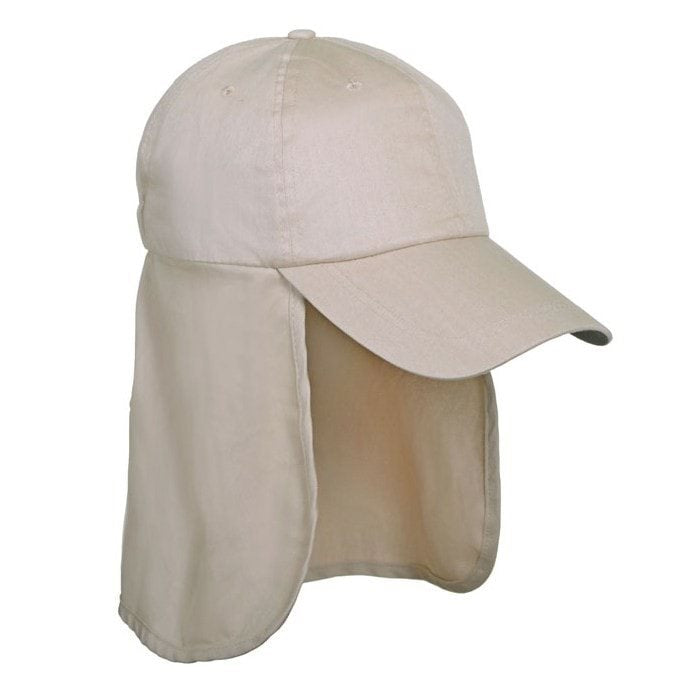 Gorra estilo béisbol LEGION blanca con protección de cuello y cinta elástica trasera