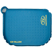 Almohada autoinflable KIP azul con funda de transporte