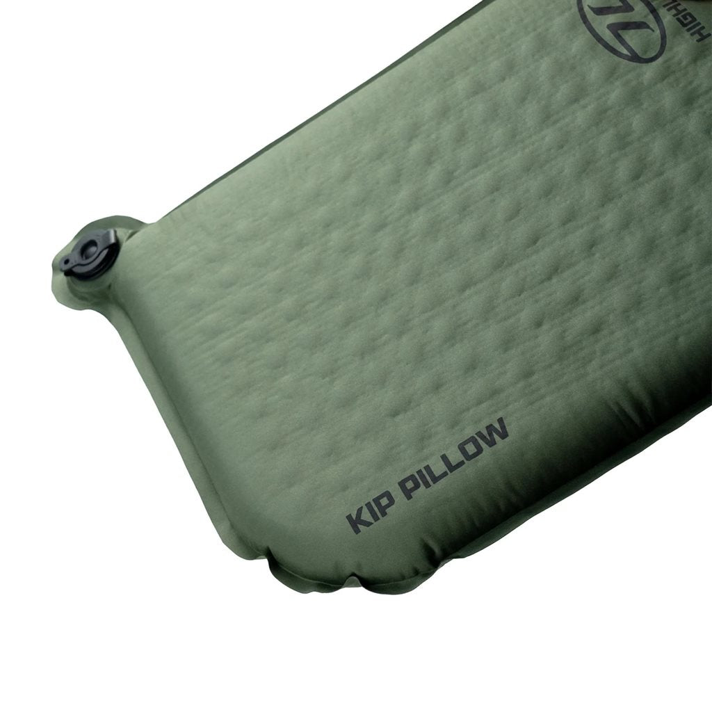 Almohada autoinflable KIP azul con funda de transporte