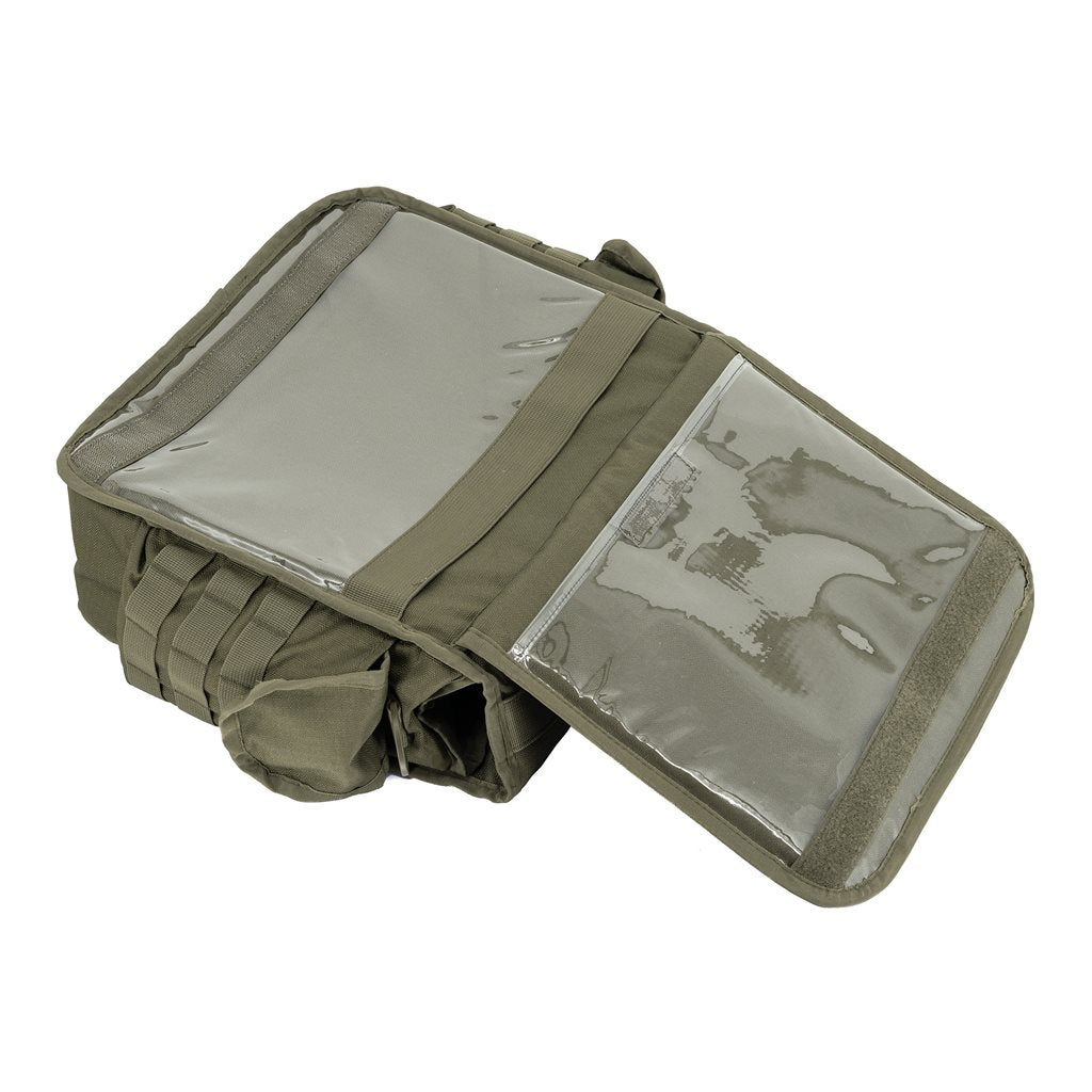 Bolsa de hombro MULTI 16 L verde con solapa y hebillas de plástico