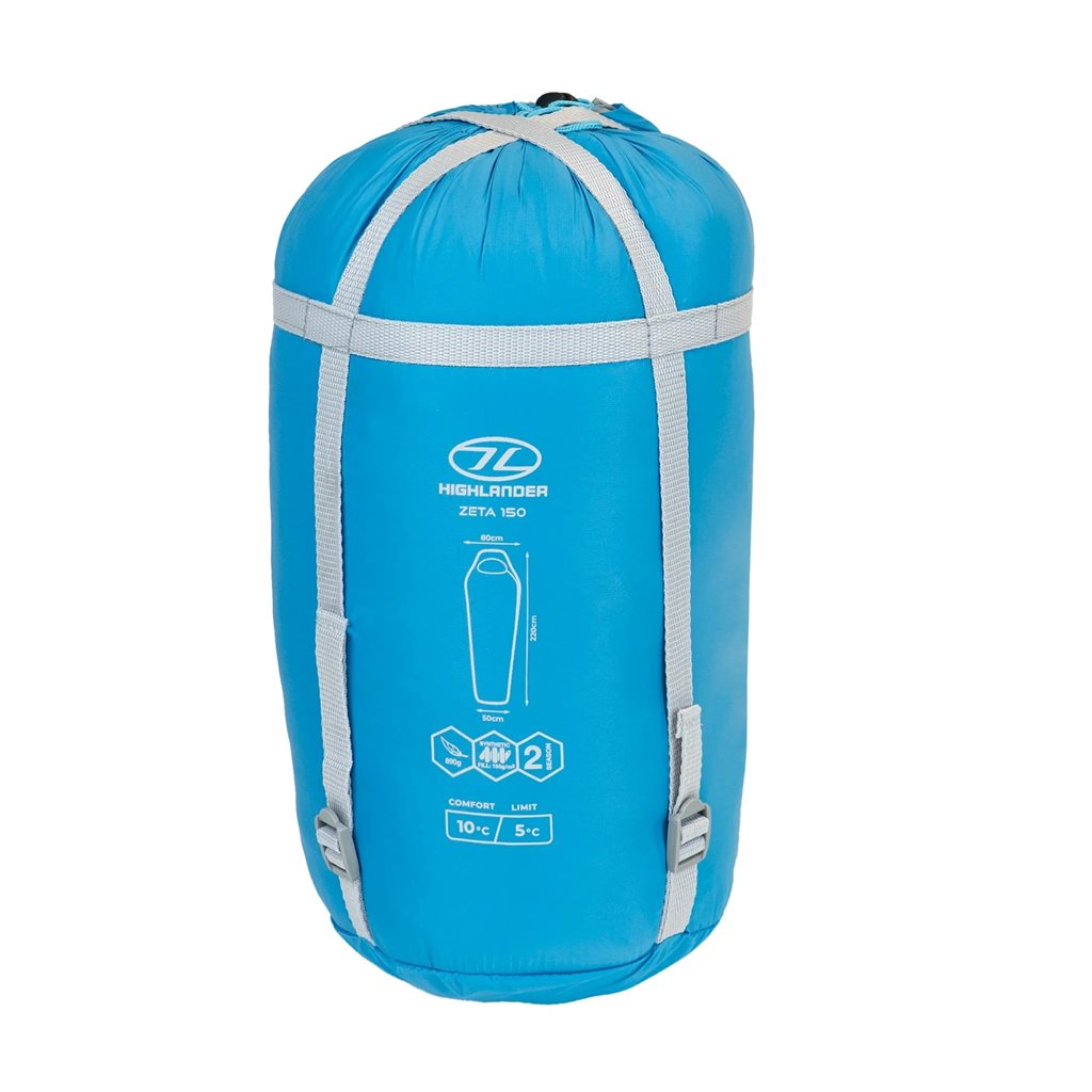 Saco de dormir ZETA 150 azul, ultraligero 530 g